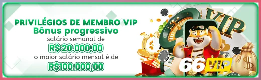 66VIP bônus — cashback 15 por cento e níveis VIP